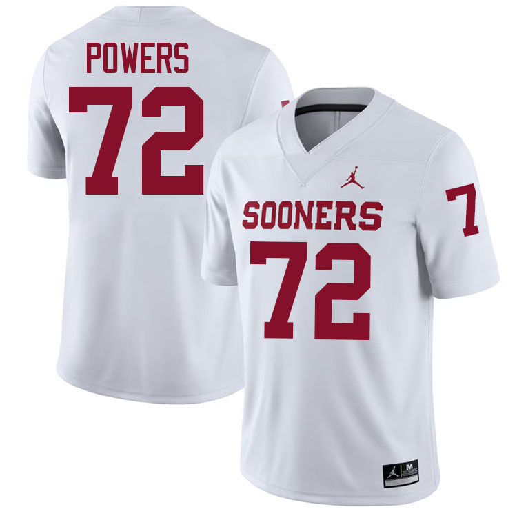 Ben Powers Oklahoma Sooners Jersey,Oklahoma Sooners Football Uniforms,Jersey-White